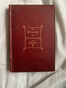 The Apology of Tertullian antique book 1890