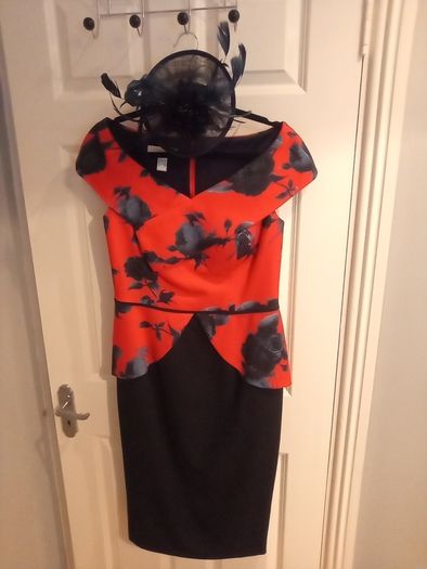 Mother  Of. The. Bride.  Size. 14.  Dress and  Fascinator