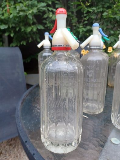 Soda  Syphon, Glass Bottles ,  Antique Pub Memorabilia