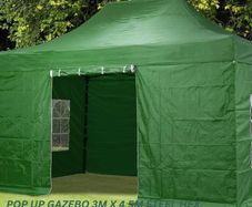 Heavy Duty Pop Up Gazebo Steel 40mm Hex 3m x 4.5m
