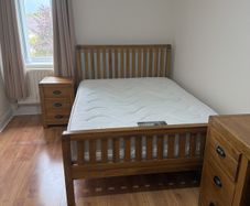 Solid Oak Bedroom Furniture (Double Bed, Mattress, Locker, Dressing table, Chest)