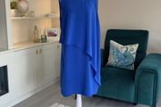 Elegant Cobalt Blue sleeveless Dress with Silver Embellished Neckline from Dorothy Perkins