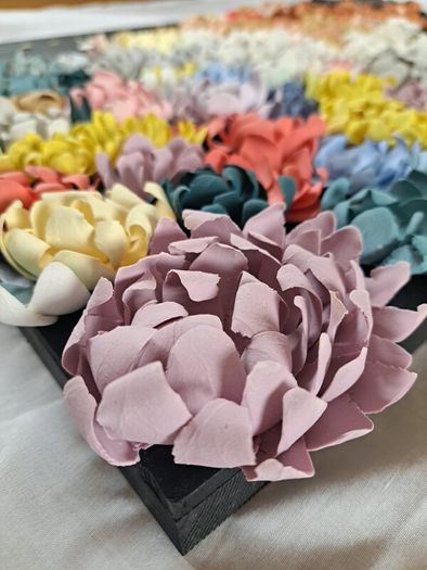 Unique handmade ceramic art wall piece