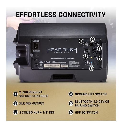 Headrush FRFR 108 mk2 With Bluetooth - for Guitar Multi Effects moddler