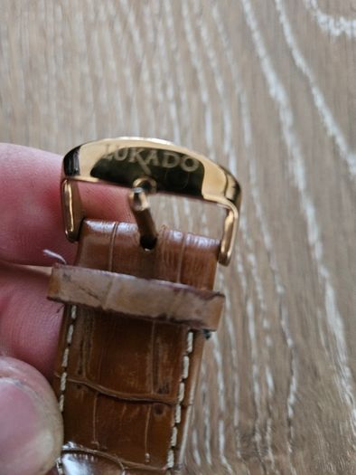 Lukado automatic watch with brown leather strap