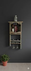 Antique Style Wine Wall Rack