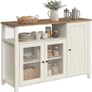 Vintage Sideboard Kitchen Cabinet Storage Cabinet (White) Image 8