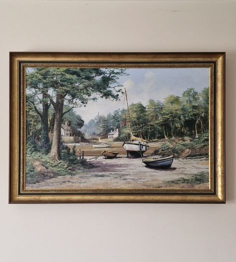 Original 20thC Oil Painting on Canvas Alan King (b. 1946 - 2014) Akin of Malvern 1984's.