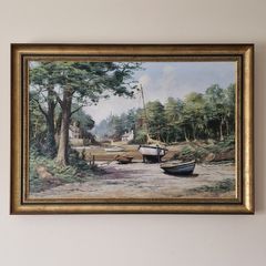 Original 20thC Oil Painting on Canvas Alan King (b. 1946 - 2014) Akin of Malvern 1984's.
