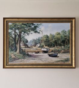 Original 20thC Oil Painting on Canvas Alan King (b. 1946 - 2014) Akin of Malvern 1984's.