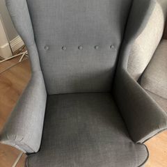 grey arm chair