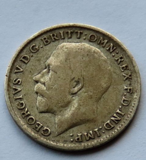 Silver coin 1917 3d three pence | 109 years old