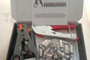 coax / tv cable crimpler+ stripper+20 connectors