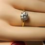2.5 carat Moissanite Solitaire Ring set in 18kt Yellow Gold Vermeil High Quality Precious Metal Image 10