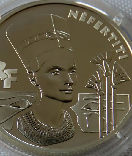 Nefertiti Treasures of the Nile France 10 Francs 1998 Silver Proof Coin Egypt Series