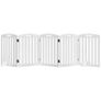 Freestanding Dog Gate with Support Feet, for Doorframes, Hallways, Stairs, 258 x 30 x 61 cm, White Image 2