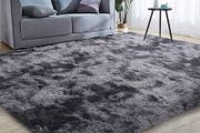 MULTIPLE SIZES/COLOURS AVAILABLE Rug For Living Room Bedroom Soft Shaggy Tie Dye Area Rugs Plush Fluffy Non Slip Living Room Rug Indoor Home Kidsroom Decor Carpet (DarkGrey, 120x160cm)