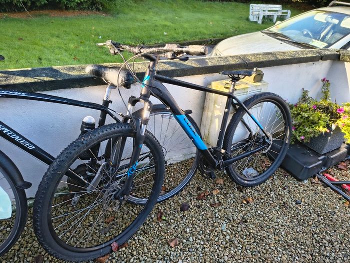 Cube Aim Pro Hardtail Mountain Bike - Black/Blue - XL-21"