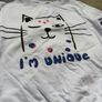 girl sweatshirt kitty I'm unique 5-6 years old. 116cm Image 3