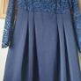 Beautiful navy lace trim dress navy bag to match Image 2