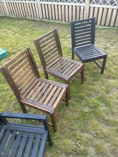 Wooden garden chairs
