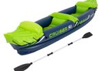 Kayak with aluminium double paddle