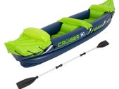 Kayak with aluminium double paddle