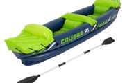 Kayak with aluminium double paddle