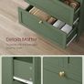 Bathroom Cabinet, Kitchen Cabinet with 2 Doors and 2 Drawers, Adjustable Shelves, 30 x 60 x 110 cm, Forest Green Image 6