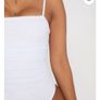 White Ruched Bodysuit PrettyLittleThing PLT Image 4