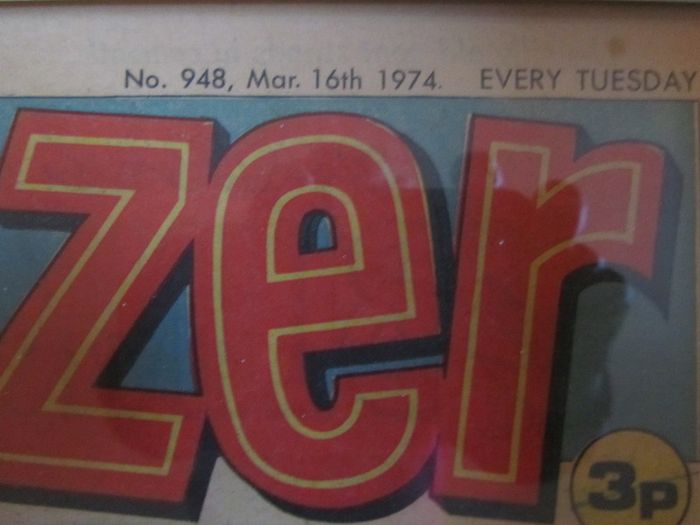 Framed Vintage Beezer Comic March 16, 1974