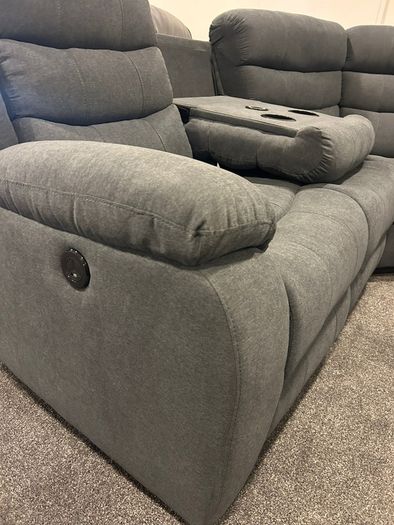 MESSIVE SALE ON RECLINER COUCHES.Drop down cupholders with  wireless chargers and USB ports. Corner Couches and 3+2 sets instock