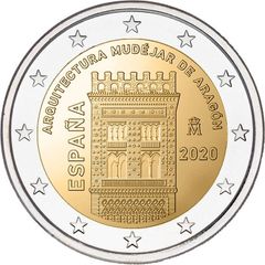 Spain 2 Euro Commemorative Coin 2020 - Architecture of Aragon.