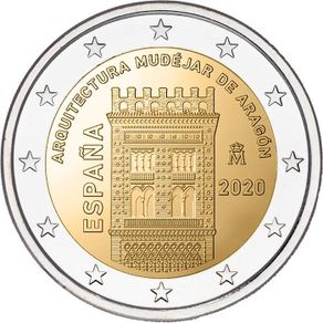 Spain 2 Euro Commemorative Coin 2020 - Architecture of Aragon.