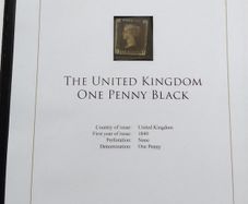 Great Britain Stamps : 1840 Queen Victoria Penny Black - 3 Margin