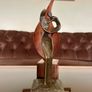 Abstract Modernist Bronze Mother and Child Sculpture Statue Figurine Image 2