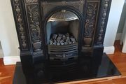 Fireplace and Wrought Iron Mirror