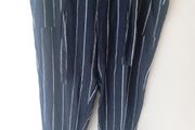 ladies trousers navy with a white pinstripe...new