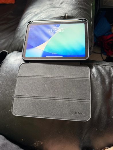 iPad Mini 7th Gen with Apple Pencil and Folio Case
