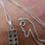 925 Sterling Silver Chain, and Pendant Necklace 6,2g L-10" Image 6