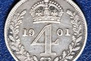 United Kingdom 4 Pence - Victoria 3rd portrait; Maundy issue Silver coin