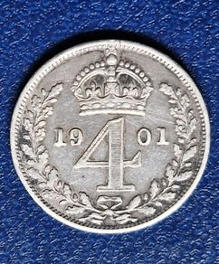 United Kingdom 4 Pence - Victoria 3rd portrait; Maundy issue Silver coin