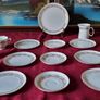 16 Piece Royal Stafford Bone China White With Gold Part Tea Set Made In England Image 3