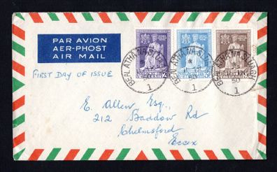 1950 Ireland Holy Year Commemorative Stamps Aerogramme First Day Covery (FDC) with Beal Atha na Sluaigh (Ballinasloe) Cancel