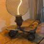 Vintage French roller skate table lamp Image 4
