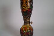 Miniature Stained Glass Oil Lamp