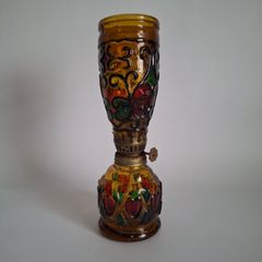 Miniature Stained Glass Oil Lamp