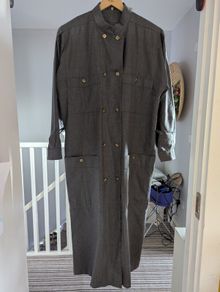 Vintage military wool women's coat