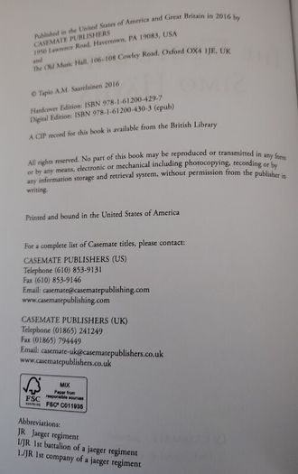 The White Sniper Simo Hayha Hardback, 2016 Near Fine Condition