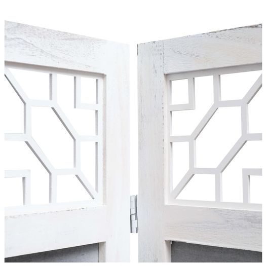 4-Panel Room Divider Grey 140x165 cm Fabric